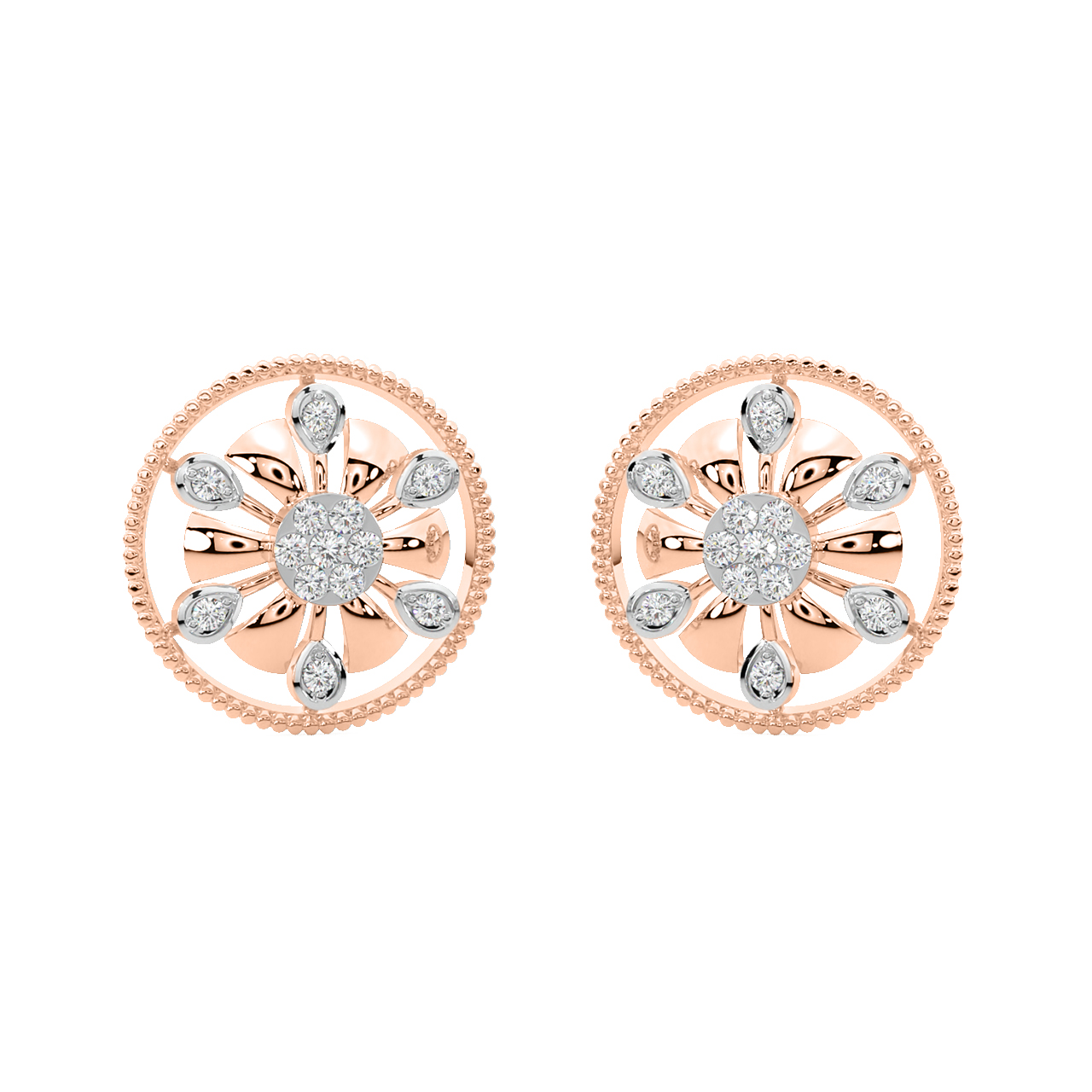 Ailani Round Diamond Stud Earrings